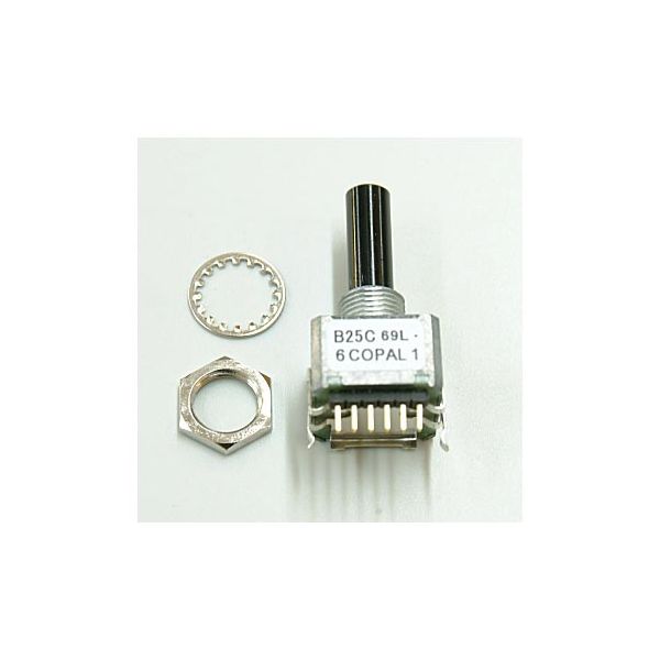 ロータリエンコーダ 光学式非接触型 電圧出力 クリック付き Φ20mm 分解能25 出力相A&B ケーブル出力 REC16B25-201CE（直送品）