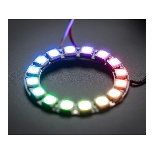 Adafruit Industries NeoPixel Ring 16連フルカラーシリアルLED 1463 1個 63-3077-51（直送品）