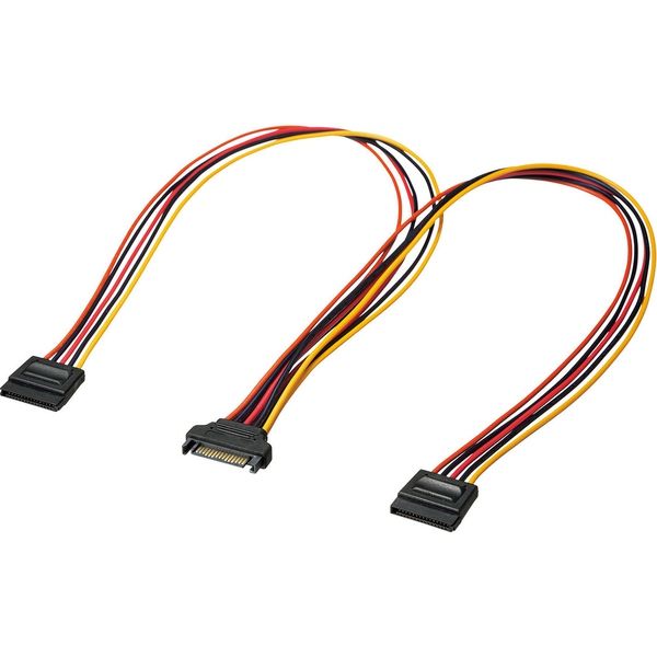 サンワサプライ シリアルATA電源分岐ケーブル 2分岐 50cm SATA15pin TK-PWSATA10-05 1個（直送品）