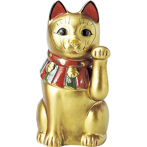 瀬戸焼 招き猫 古色大正猫小（金） （2個入）（直送品） - アスクル