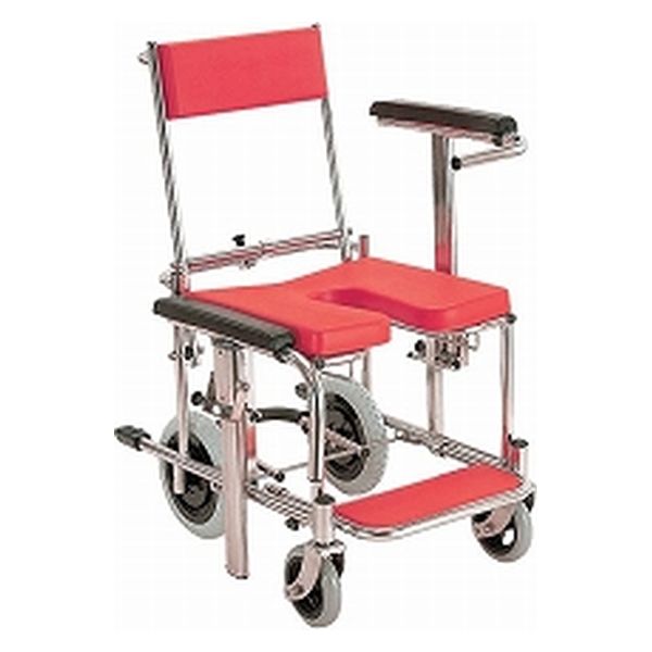 カワムラサイクル 入浴・シャワー用車いす 標準 レッド KS3　【車いす】介援隊カタログ（直送品）