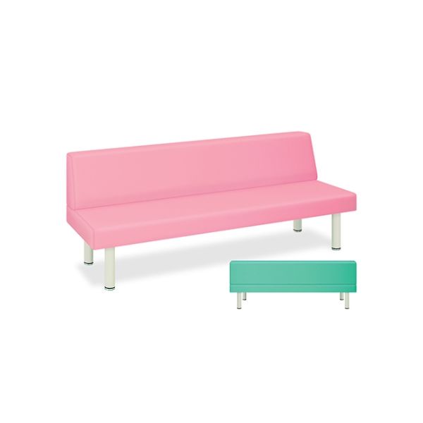 高田ベッド製作所 フィン(02) 幅45(全幅62)×長さ150×高さ44(全高78)cm グレー TB-468-02 1個 61-3712-94（直送品）