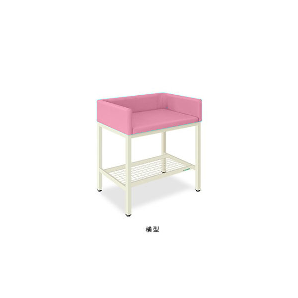 オムツ交換台(横型) 幅90(全幅100)×奥行70(全奥行75)×高さ85(全高103)cm ピンク TB-721-02 1個（直送品）