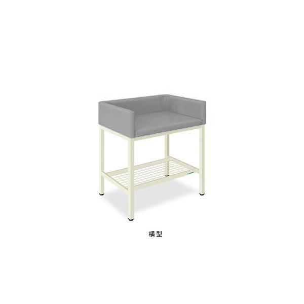 オムツ交換台(横型) 幅90(全幅100)×奥行70(全奥行75)×高さ80(全高98)cm グレー TB-721-02 1個（直送品）