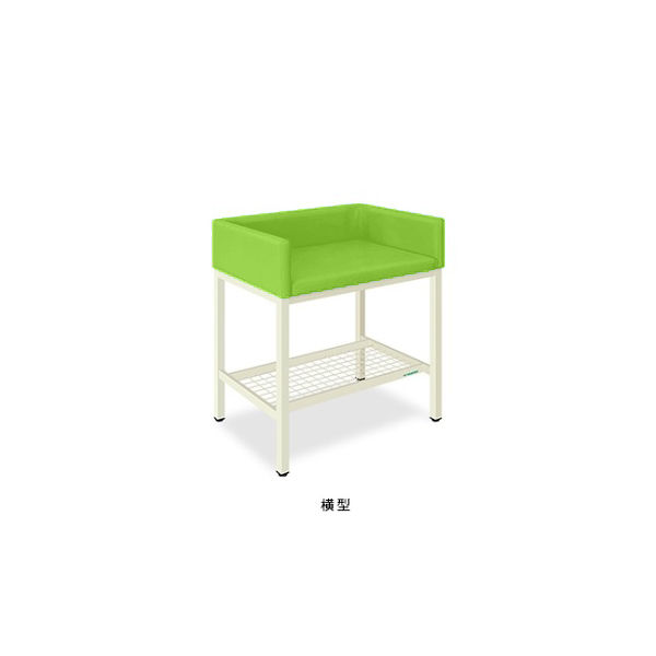 オムツ交換台(横型) 幅90(全幅100)×奥行70(全奥行75)×高さ80(全高98)cm 抹茶 TB-721-02 1個（直送品）