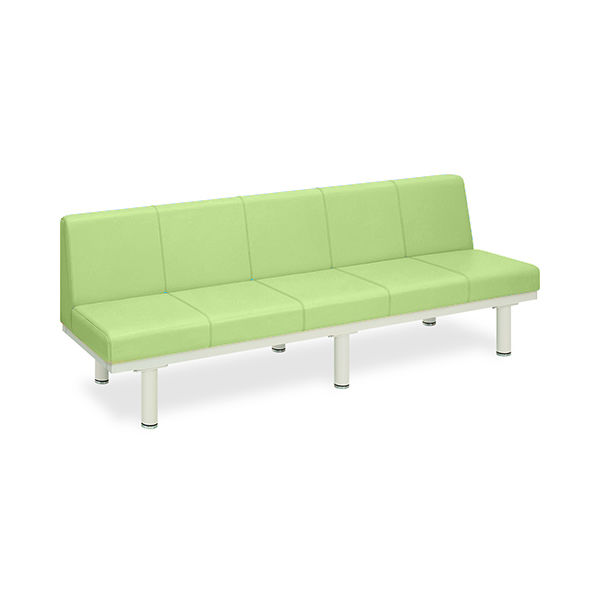 高田ベッド製作所 ソファロン・背付き 座幅40(全幅58)×長さ200×座高44(全高78)cm ライムグリーン TB-243 1台（直送品）