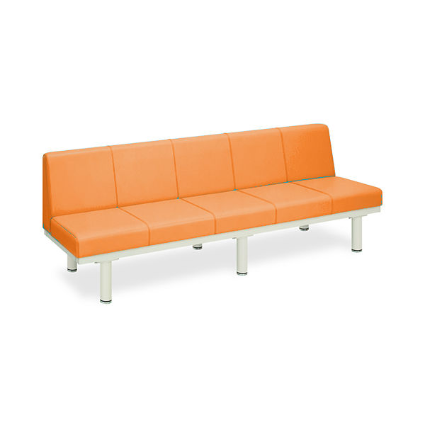 高田ベッド製作所 ソファロン・背付き 座幅45(全幅63)×長さ220×座高44(全高78)cm オレンジ TB-243 1台（直送品）