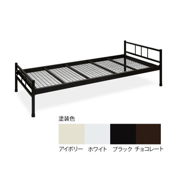 高田ベッド製作所 MSベッド 幅78(全幅86)×長さ181(全長197)×45(全高73)cm ホワイト TB-1032 1台(1個)（直送品）