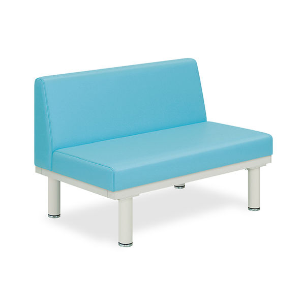 ソファー・背付き(ミニ) TBー906ー02 座幅40(全幅58)×長さ100×座高44(全高78)cm スカイブルー TB-906S-02（直送品）