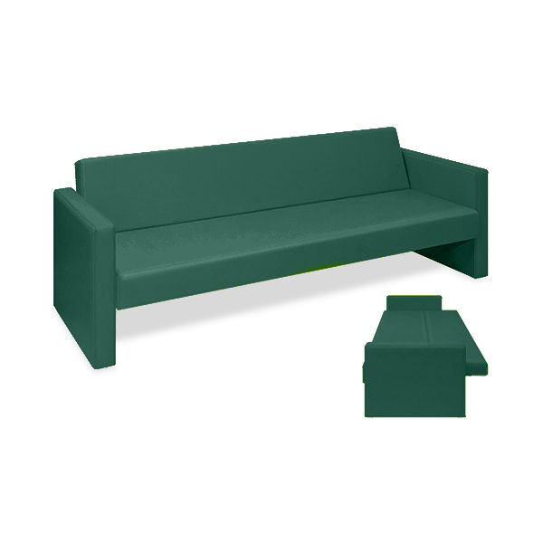 ベンチベッドMD 座幅50(全幅91)×長さ196(座面180)×座高39(全高77)cm メディグリーン TB-876 1台（直送品）