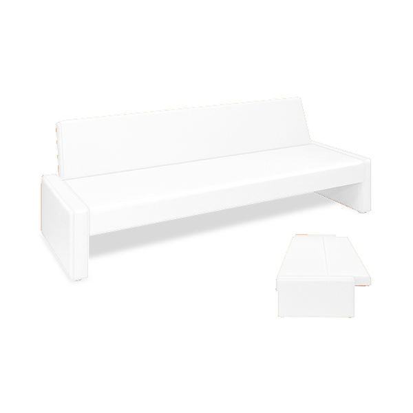 高田ベッド製作所 ベンチベッドSD 座幅50(全幅91)×長さ186(座面170)×座高39(全高77)cm 白 TB-875 1台（直送品）