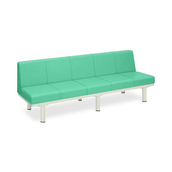高田ベッド製作所 ソファロン・背付き 座幅45(全幅63)×長さ210×座高44(全高78)cm ライトグリーン TB-243 1台（直送品）