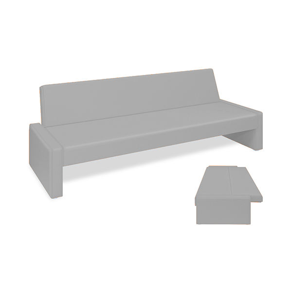 高田ベッド製作所 ベンチベッドSD 座幅50(全幅91)×長さ186(座面170)×座高39(全高77)cm グレー TB-875 1台（直送品）