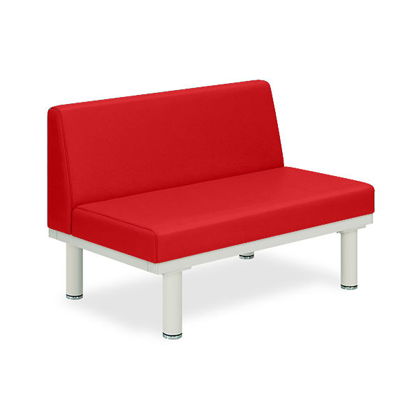ソファー・背付き(ミニ) TBー906ー02 座幅40(全幅58)×長さ60×座高44(全高78)cm レッド TB-906S-02 1台（直送品）