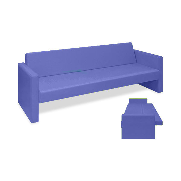 ベンチベッドMD 座幅50(全幅91)×長さ186(座面170)×座高39(全高77)cm ライトブルー TB-876 1台（直送品）