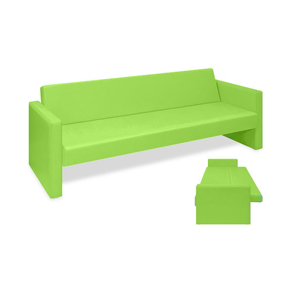 高田ベッド製作所 ベンチベッドMD 座幅50(全幅91)×長さ186(座面170)×座高39(全高77)cm 抹茶 TB-876 1台（直送品）