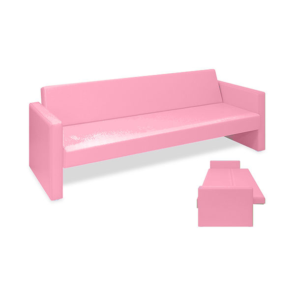 高田ベッド製作所 ベンチベッドMD 座幅50(全幅91)×長さ196(座面180)×座高39(全高77)cm ピンク TB-876 1台（直送品）