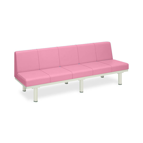 高田ベッド製作所 ソファロン・背付き 座幅40(全幅58)×長さ210×座高44(全高78)cm ピンク TB-243 1台（直送品）