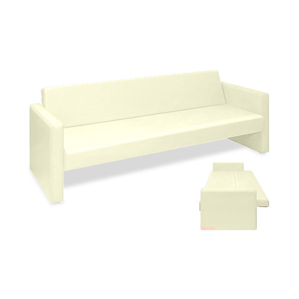 高田ベッド製作所 ベンチベッドMD 座幅50(全幅91)×長さ186(座面170)×座高39(全高77)cm クリーム TB-876 1台（直送品）