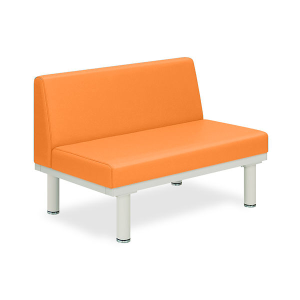 ソファー・背付き(ミニ) TBー906ー02 座幅40(全幅58)×長さ80×座高44(全高78)cm オレンジ TB-906S-02 1台（直送品）