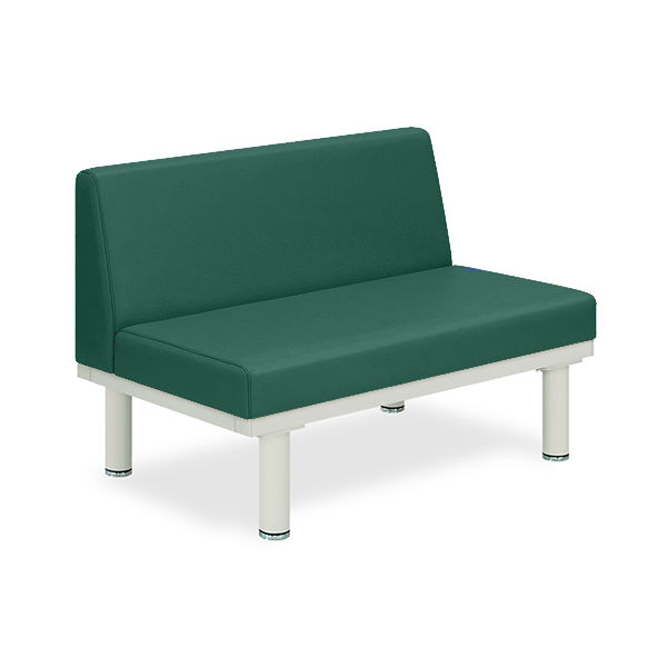 ソファー・背付き(ミニ) TBー906ー02 座幅40(全幅58)×長さ80×座高44(全高78)cm メディグリーン TB-906S-02（直送品）