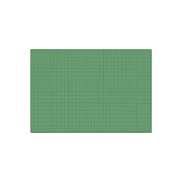 【新品】ライオン事務器 カッティングマット再生PVC製 両面使用 900×620×3mm グリーン CM-90 1枚
