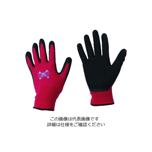 おたふく手袋 おたふく 天然ゴム背抜き手袋 ソフキャッチEXフィット クレーターパーム マゼンタ M A-397-MA-M 1双（直送品）
