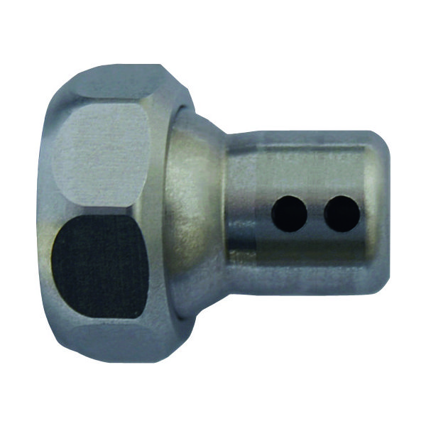 ステンレス製クーラントホース(1/4ホースシステム)用90°丸ノズル φ2.0×穴数2(アジャストナット入り) 1DU-90-2 1個（直送品）