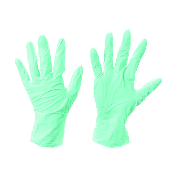 Semperit Sempermed 使い捨てニトリル手袋 Green L 0.07mm 粉無 緑 3000008215 1箱(200枚)（直送品）
