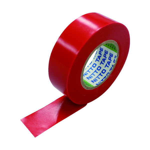 日東電工 日東 脱鉛タイプビニールテープNo.21S 0.2mm×25mm×20m 赤 8巻入り 21-25R 1パック(8巻)（直送品）