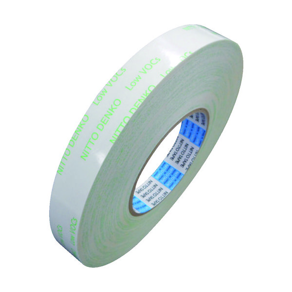 日東電工 日東 低VOC両面テープ(曲面接着性良好タイプ) No.516 20mm×20m ホワイト 516-20 1巻 149-3998（直送品）