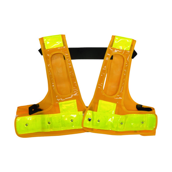 ミズケイ フルハーネス用LED安全ベスト/赤LED 装着できるんです 黄/黄 5941123 1枚(1着) 171-7266（直送品）