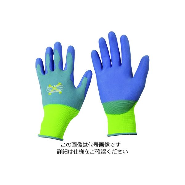 おたふく手袋 おたふく ソフキャッチEXフィット ウレタン ノーマルパーム ブルー/イエロー