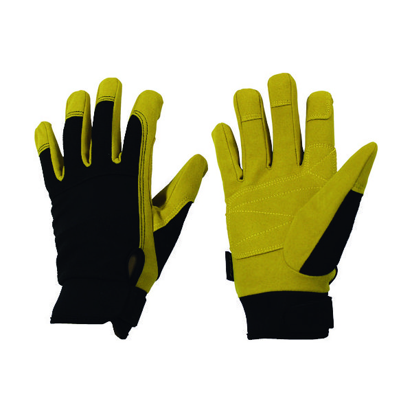 おたふく手袋 おたふく フーバー マイクロファイバーグローブ ストロングモデル ブラック/キャメル S FB-53-BK/CA-S 1双（直送品）