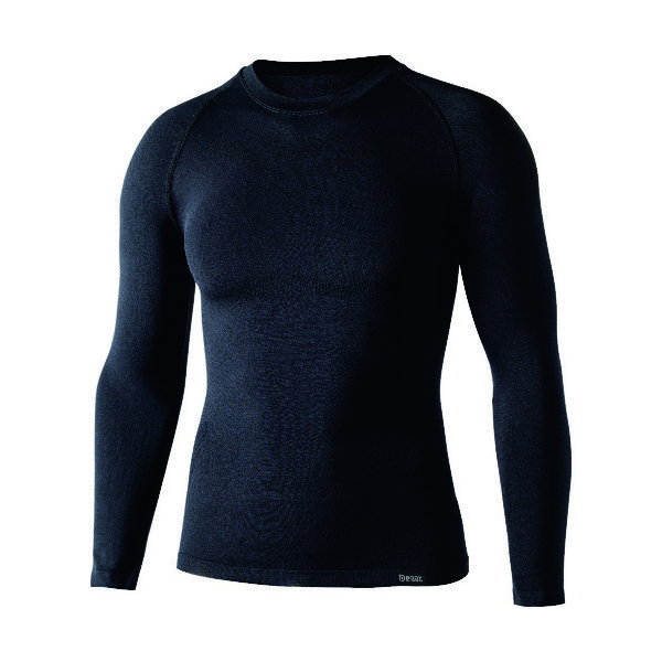 おたふく手袋 おたふく BTデュアルクロス ロングスリーブクルーネックシャツ ブラック S~M JW-592-11-S~M 1着（直送品）
