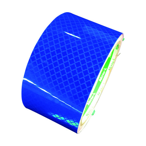 日東電工 日東エルマテ 高輝度プリズム反射テープ 45mm×5m ブルー HTP-45B 1巻 160-7644（直送品）