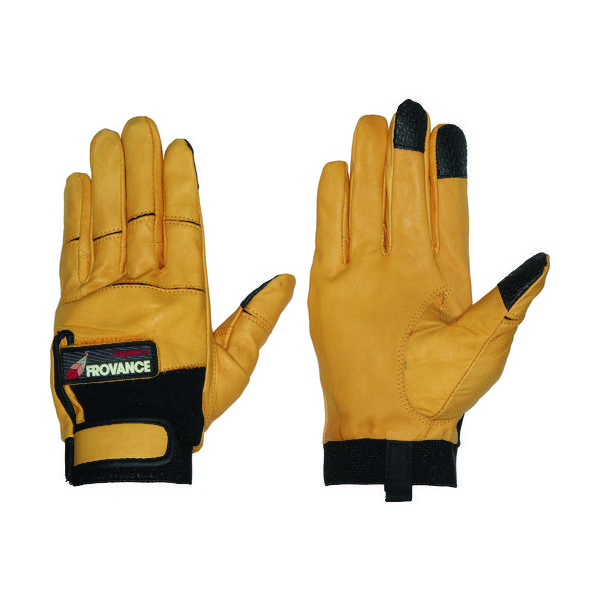 ペンギンエースジャパン ペンギンエース 牛本革手袋 フロバンス イエロー Lサイズ FROVANCE-Y-L 1双 111-0048（直送品）