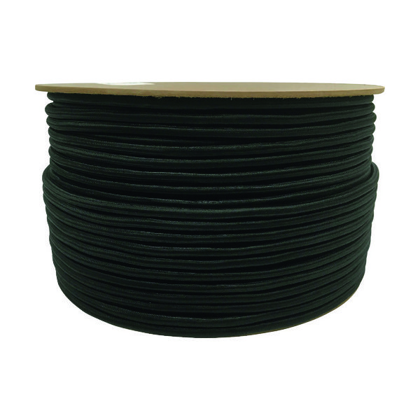 ユタカメイク タイトゴムロープドラム巻 9mm×150m ブラック PRT-44 1巻 161-3347（直送品）