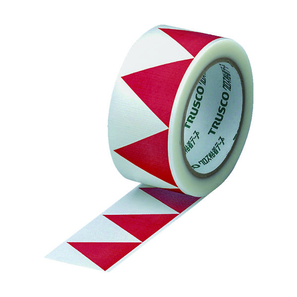 トラスコ中山 TRUSCO ギザギザクロステープ 50mm×25m 白赤 GZC-5025WR 1巻 160-9134（直送品）