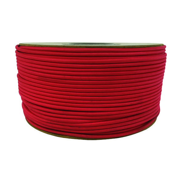 ユタカメイク タイトゴムロープドラム巻 4.5mm×200m レッド PRT-10 1巻 161-3331（直送品）