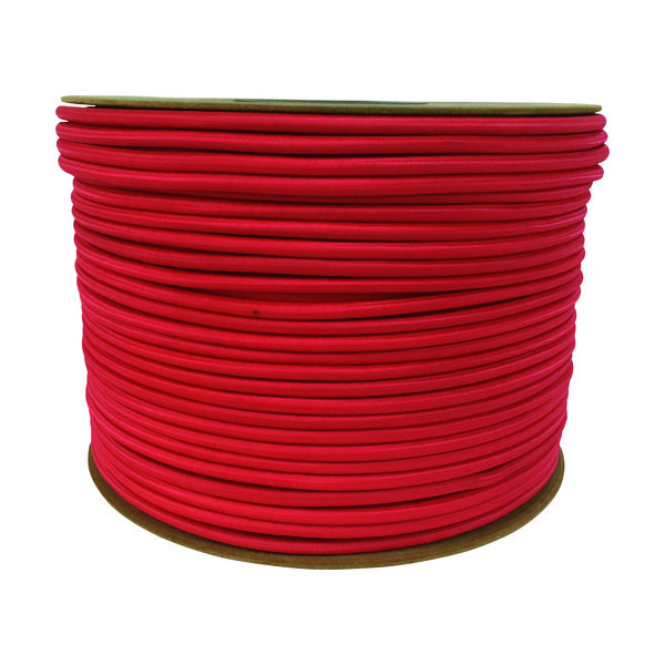 ユタカメイク タイトゴムロープドラム巻 6mm×200m レッド PRT-22 1巻 161-3337（直送品）
