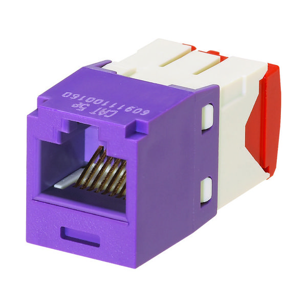 パンドウイットコーポレーション PANDUIT カテゴリ5E RJ45モジュラージャック UTP TGタイプ 紫 CJ5E88TGVL 1個（直送品）