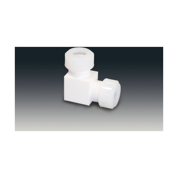 フロンケミカル チューブ継手(フッ素樹脂) PTFEスリーシール式L型ジョイント 12φ NR1090-004 1個 735-0660（直送品）
