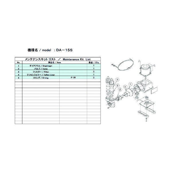 アルバック機工 ULVAC DA-15S用メンテナンスキット DA-15S MAINTENANCEKIT 1式 148-6864（直送品）