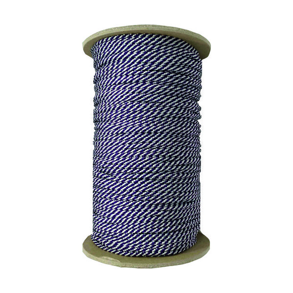 ユタカメイク 江戸打ち紐 紫白 約3mm×130m PAR-8033 1巻 161-1895（直送品）