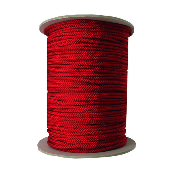 ユタカメイク 江戸打ち紐 赤 約4mm×130m PAR-8107 1巻 161-1898（直送品）