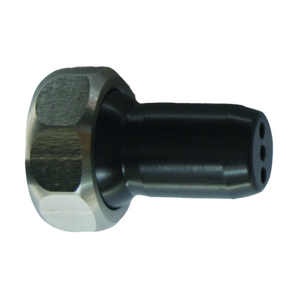ステンレス製クーラントホース(1/4ホースシステム)用樹脂製丸ノズル φ1.6×穴数3(アジャストナット入り) KU-1DU-3-16 1個（直送品）