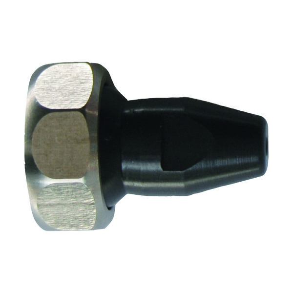 ステンレス製クーラントホース(1/4ホースシステム)用樹脂製丸ノズル φ1.6×穴数1(アジャストナット入り) KU-1DU-16 1個（直送品）