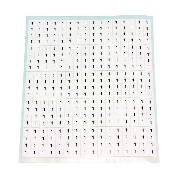 トラスコ中山 TRUSCO 【売切廃番】ケーブル用ラベル 「1」 10枚入(1シート80個) CAL-1 1組(10枚) 149-5951（直送品）