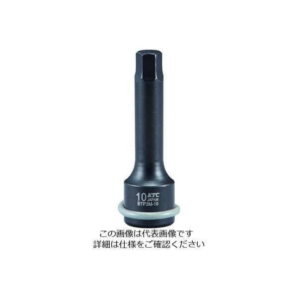 京都機械工具 KTC 9.5sq. インパクトレンチ用ヘキサゴンレンチ 対辺寸法6mm 全長70mm BTP3M-06P 1個（直送品）